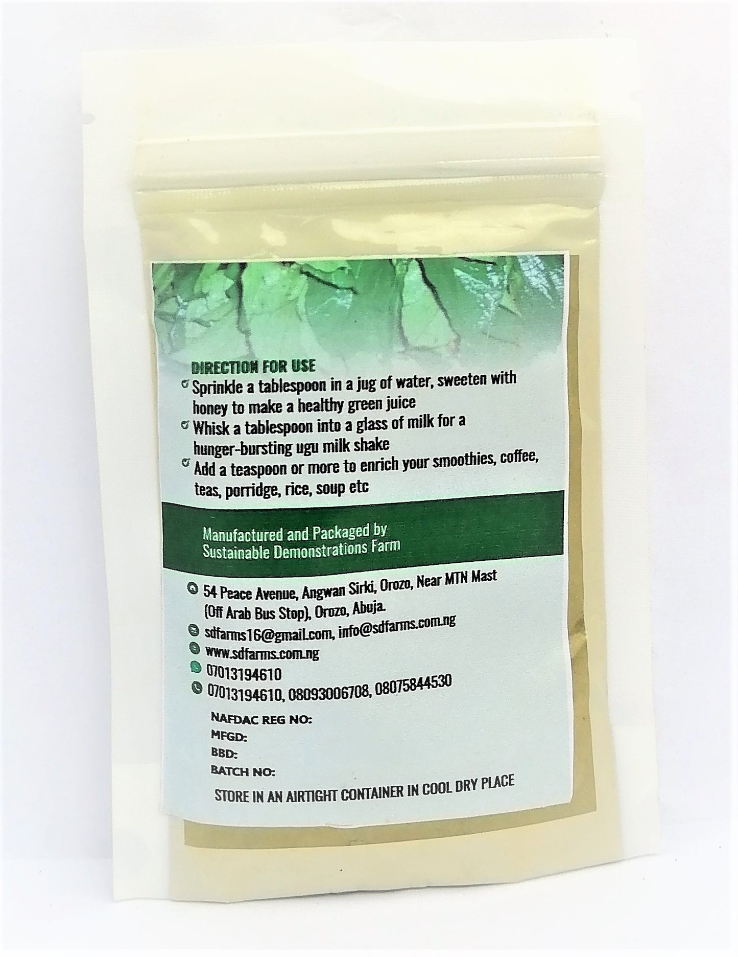 UGU POWDER (FLUTED PUMPKIN) 60 Gram