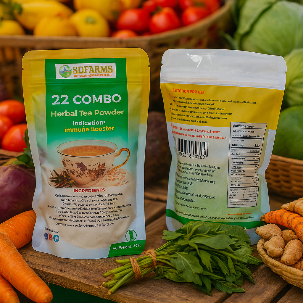 SDfarms 22 Combo Herbal Tea Powder - 200g | Immune Booster & Wellness Blend