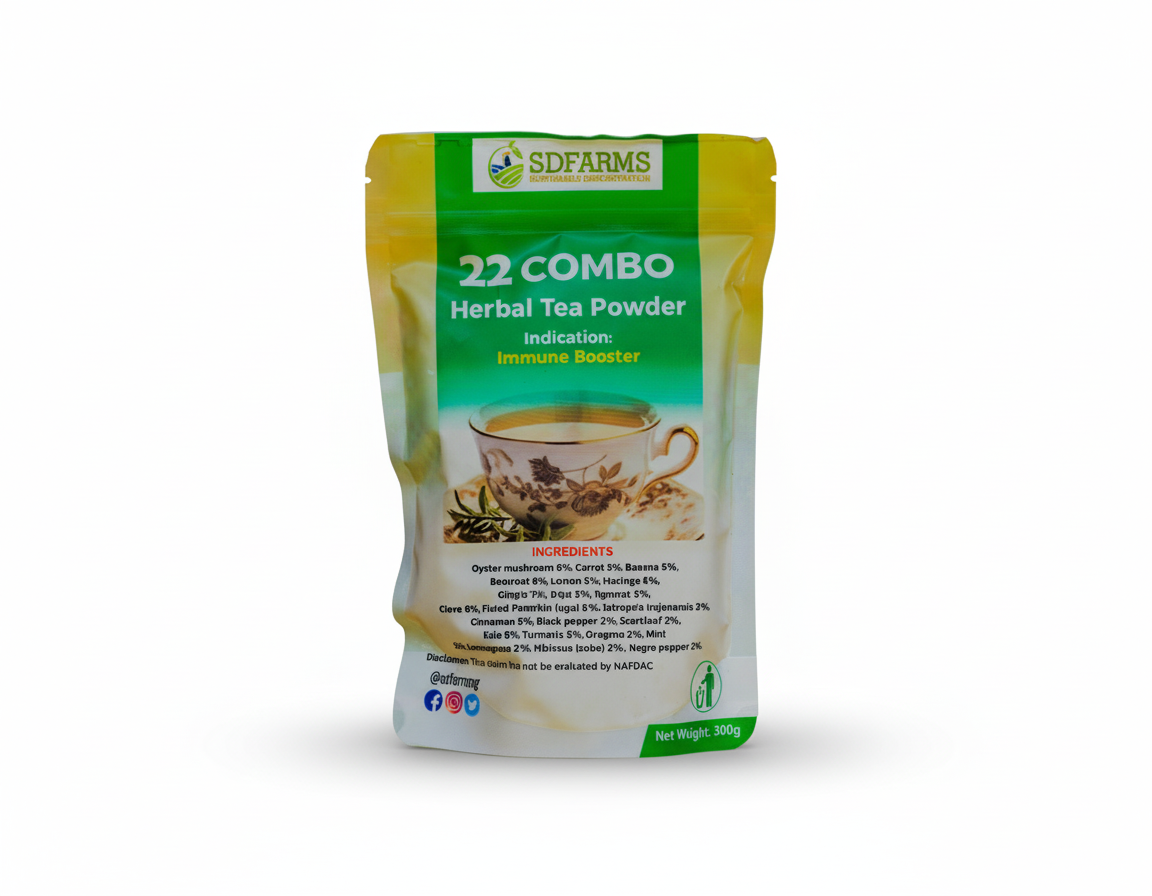 SDfarms 22 Combo Herbal Tea Powder - 200g | Immune Booster & Wellness Blend