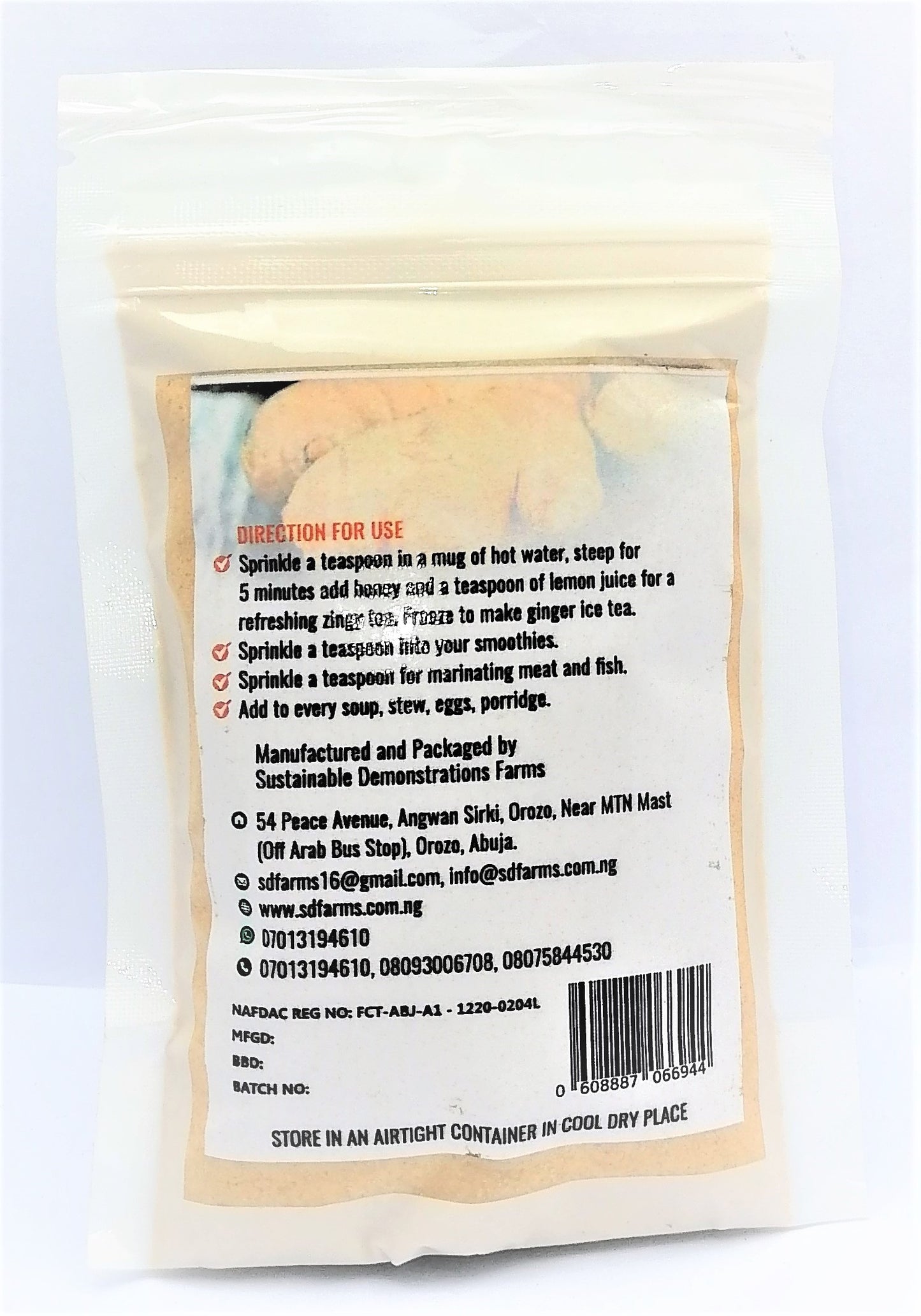 GINGER POWDER 60 Gram