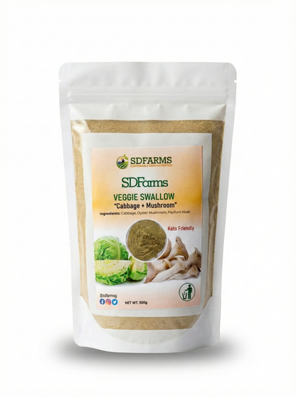 VEGGIE SWALLOW (CABBAGE AND MUSHROOM) 500 Gram
